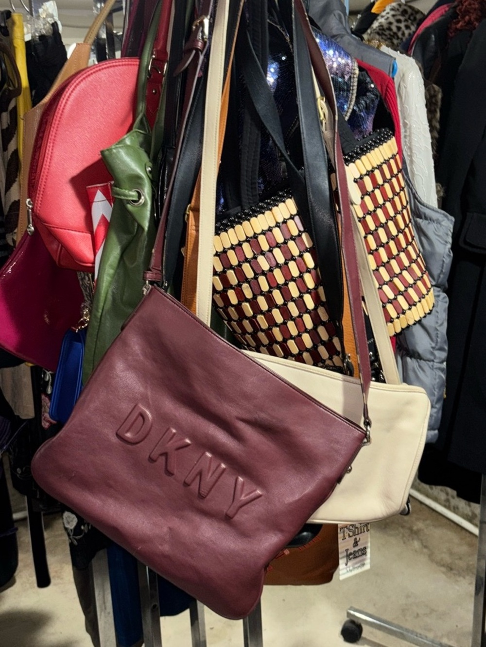 Burgundy DKNY Shoulder Bag